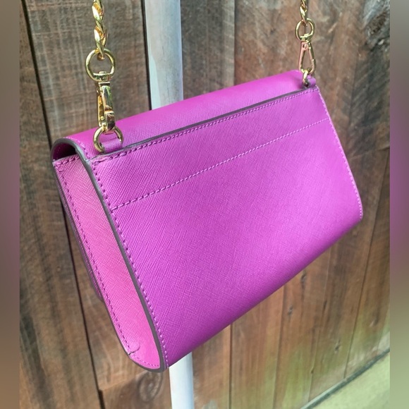 MICHAEL KORS JET SET TRAVEL LEATHER CROSSBODY - Picture 9 of 13